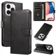 Leather Book Case for iPhone 16 Pro Max, Black