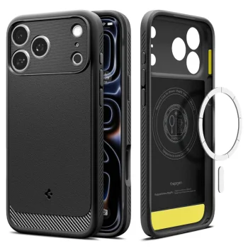 Spigen iPhone 17 Pro Case Rugged Armor Mag Magsafe, Black