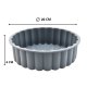 Round silicone baking mold for cakes, 20 cm, grey