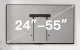 Perlegear PGMT7 TV Wall Mount 24-55\", Black