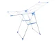 2-Tier Folding Clothes Drying Rack, White and Blue