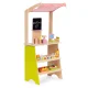 Ecotoys HM328234 Large Wooden Toy Shop for Kids with Terminal and Scales, 20 Elements