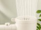 Shower Head, 5 Functions, with Button, Cream