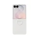 Samsung Silicone Ring Magnet Cover for Samsung Galaxy Z Flip 8 with MagSafe Ring, White