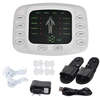 Muscle and Nerve Electrostimulator with Massage Slippers (EMS, TENS)