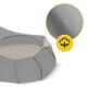 4FIZJO ZAFU Crescent Meditation and Yoga Cushion, Grey