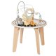 Wooden Activity Table with Train Set and Bead Maze for Toddlers