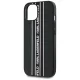Karl Lagerfeld Saffiano Athleisure Stripes Cord iPhone 15 Case - Pink