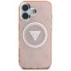 Guess IML Metal Glitter 4G MagSafe Case for iPhone 16, Pink