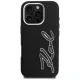 Karl Lagerfeld FW Grained Signature Logo Case for iPhone 16 Pro Max, Black