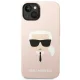 Karl Lagerfeld Silicone Karl\'s Head MagSafe Case for iPhone 14 Plus / 15 Plus - Pink