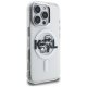 Karl Lagerfeld IML Glitter Karl & Choupette MagSafe Case for iPhone 16 Pro Max, Clear