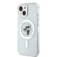 Apple iPhone 15 6.1\'\' Karl Lagerfeld Karl & Choupette Glitter MagSafe Cover Case, Transparent