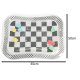 Black and white inflatable water mat with lines 65cm x 50cm