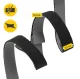 4Fizjo Gymnastics and Yoga Stretching Strap with Loops, Grey/Black