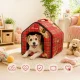 Foldable Pet House Bed for Dogs and Cats, Size XL, Red