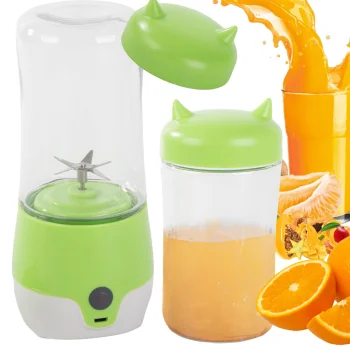 Portable Cordless Smoothie Blender 350ml, USB Rechargeable, 35W, Green
