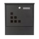 Modernhome HPB2210K-GS Galvanized Steel Mailbox with Newspaper Compartment, Anthracite