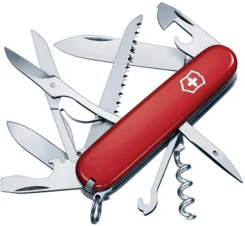 Victorinox Huntsman Pocket Knife, Red