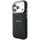 Guess Saffiano Peony & Ring MagSafe Case for iPhone 17 Pro / 18 Pro - Black