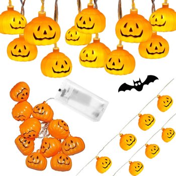 Pumpkin Lights 10 Led Hanging Halloween 200Cm Luminous Decoration Pumpkin