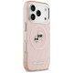 Karl Lagerfeld iPhone 17 Pro Case MagSafe IML Glitter Karl and Choupette, Pink
