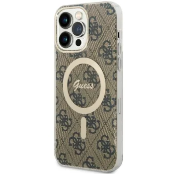 Guess iPhone 14 Pro Max Case 4G MagSafe, Brown