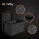 Ruhhy Velvet Storage Ottoman 60x30x30 cm, Black Foldable Bench