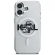 Karl Lagerfeld IML Glitter Karl & Choupette Sketch Logo MagSafe Case for iPhone 16 - Transparent