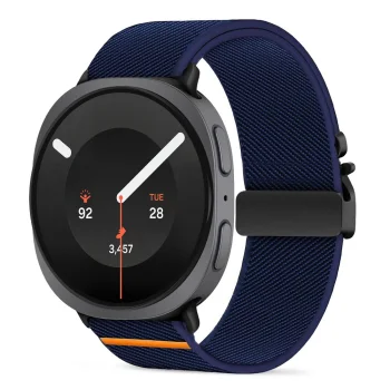 Tech-Protect Nylon Clasp Strap for Samsung Galaxy Watch (40/44/46 mm), Navy Blue