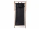 Folding Wooden Beach Lounger with Pillow, Black