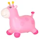 Kids Rubber Bouncy Toy with Pump, Pink Giraffe