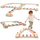 Kruzzel Wooden Balance Beam for Kids, Sensory Stepping Path, 14 pcs