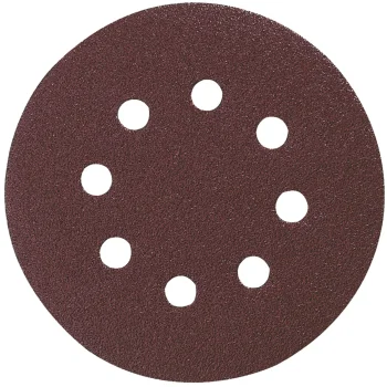 Makita P-43555 Hook and Loop Sanding Discs, 125 mm, Grit 80, 8 Holes, 10 pcs