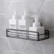 Self-Adhesive Kitchen Shelf, Black
