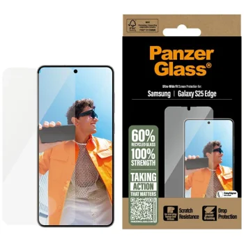 PanzerGlass Ultra-Wide Fit Tempered Glass Samsung Galaxy S25 Edge - Clear