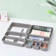 Cutlery, Kitchen Utensils, Tools, Stationery Storage Tray Drawer Modular Organizer, Gray