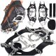 Ice Snow Traction Cleats Crampons Anti-Slip Snow Shoes Cleats for Men Women Hiking, Size 42-45