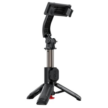 Acefast E43 Selfie Stick with Automatic Tripod and Bluetooth Remote, 63 cm, Black