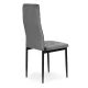 Mebelki24 Velvet Dining Chairs, Grey, 4 pcs