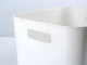 Storage Container Organizer Basket with Handles 18x25 cm, White
