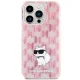 Karl Lagerfeld iPhone 15 Pro Max Case Monogram Choupette, Pink
