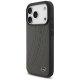 Mercedes Leather Large Laurel Leave MagSafe Phone Case Cover iPhone 17 Pro - Black and Gray