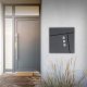 Gotel M44B Modern Mailbox with Newspaper Holder, Anthracite
