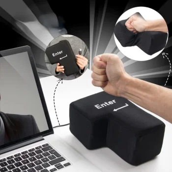 Big Enter Key Button Stress Relief Pillow USB