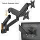 Dual Monitor Wall Mount Spring Arm 17-32\" Up to 9kg
