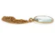 Magnifying Glass Necklace with Chain 5x, Gold