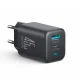 Wall Charger Joyroom JR-TO1 GaN 45W USB-C USB-A Black