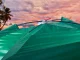 Half-Open Beach Tent with UV Protection and Carry Bag, Green/Black