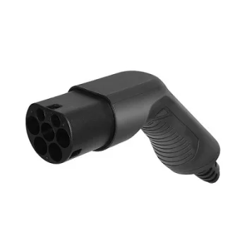 Hismart Type 2 (Male) EV Charging Station Plug, 32A, 1-Phase, Black